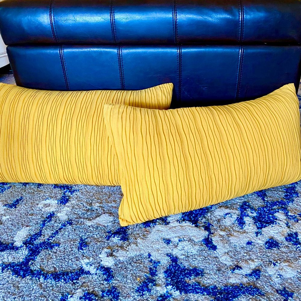 Beautiful Marigold Silk Pillows